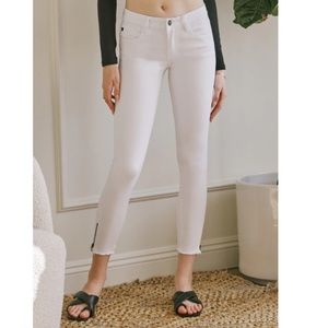 Mid Rise Ankle Skinny Jeans- Size 27 - white